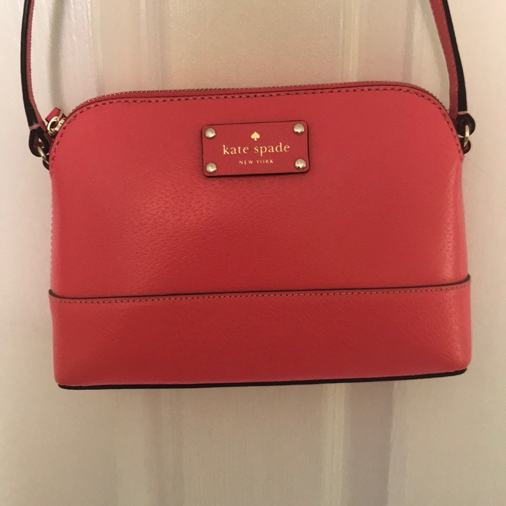 Kate Spade Leather Coral/Pink Crossbody Purse